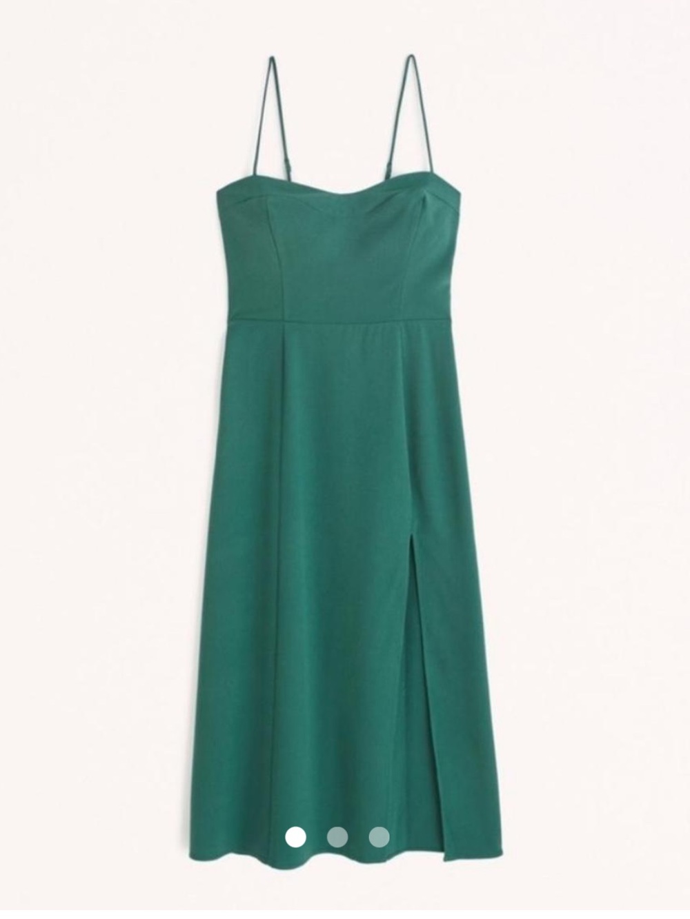 Abercrombie Emerald Green Spaghetti Strap Midi Dress